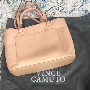 Vince Camuto Beige Leather Tote